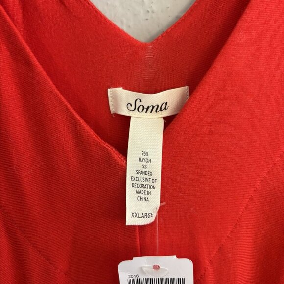 SOMA Grecian-Inspired Maxi Dress Tango Ombre Poppy in Women’s XXL - Picture 9 of 15